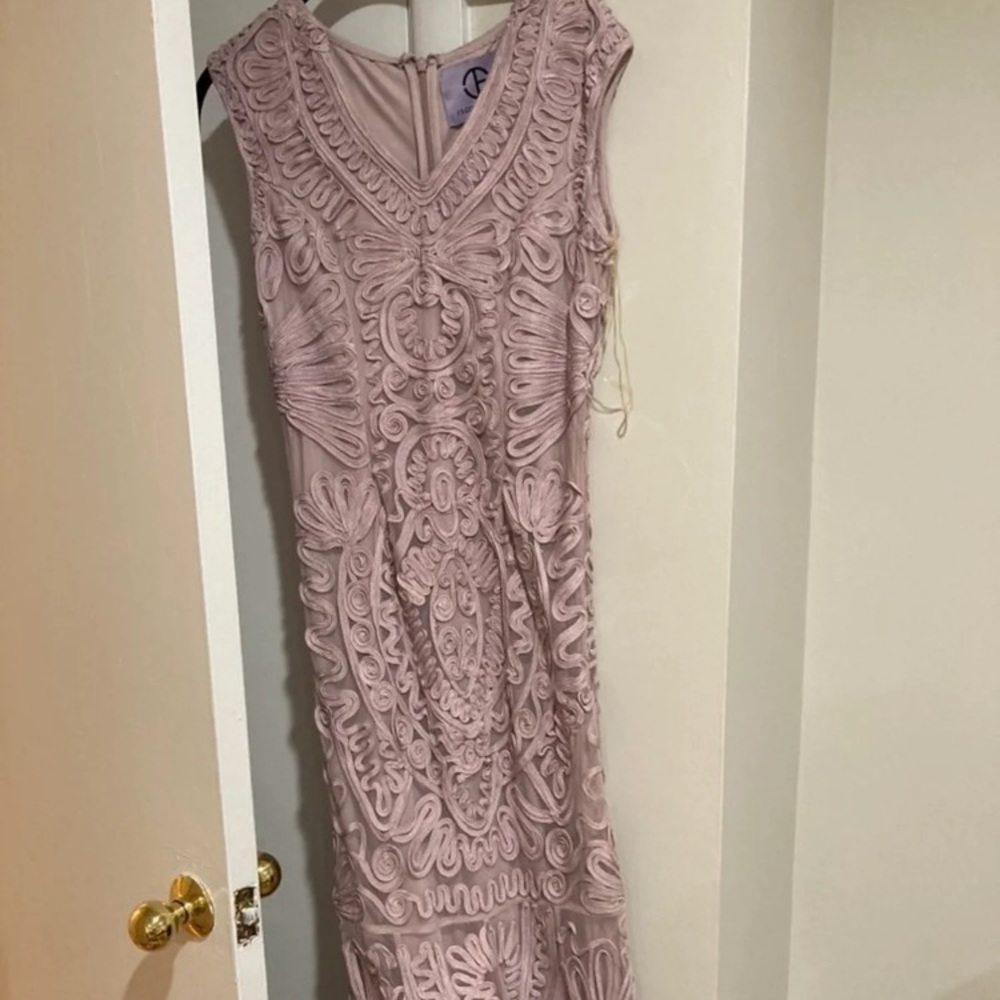 Gorgeous blush colored gown. Sleeveless